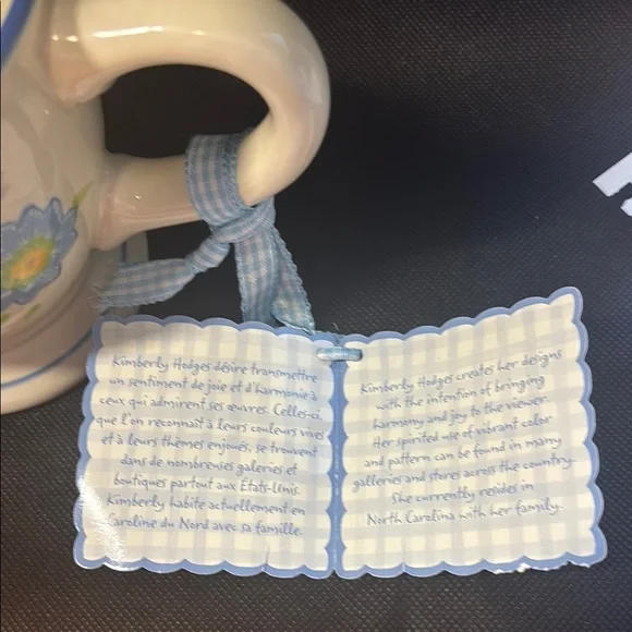 Hallmark Ceramic Mug with Blue Floral Design. Kimberly Hodges - Picture 3 of 6